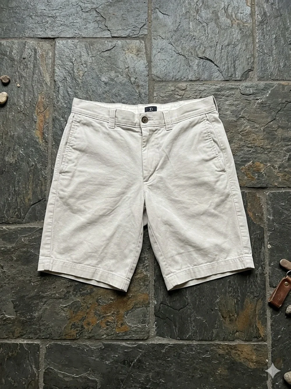 J. Crew Men's Flat Front Chino Shorts - Light Cream